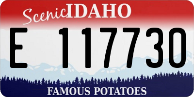 ID license plate E117730