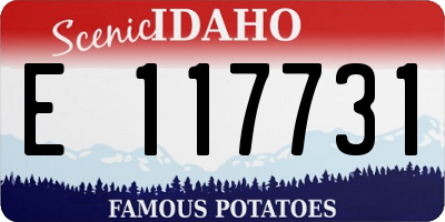 ID license plate E117731