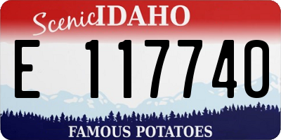 ID license plate E117740