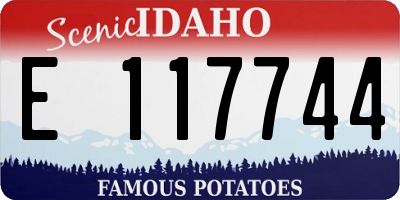 ID license plate E117744