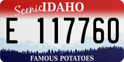 ID license plate E117760