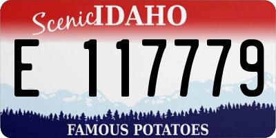ID license plate E117779