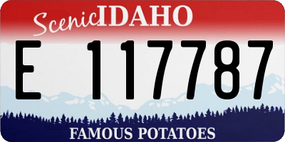 ID license plate E117787