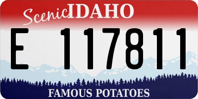 ID license plate E117811