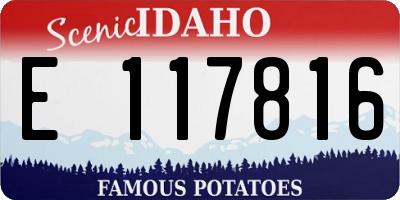 ID license plate E117816