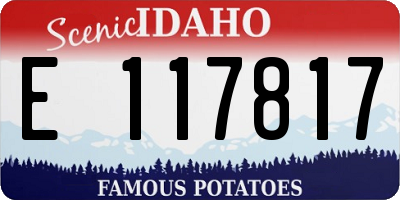 ID license plate E117817