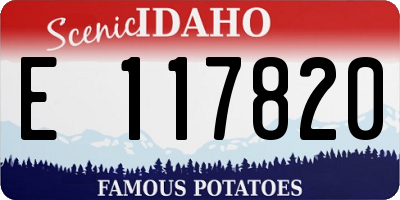 ID license plate E117820