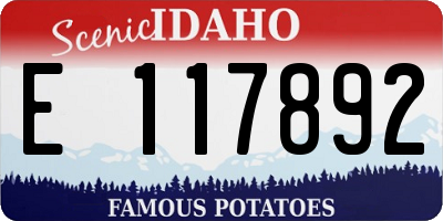 ID license plate E117892