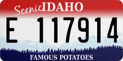 ID license plate E117914