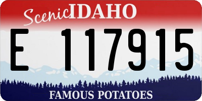 ID license plate E117915