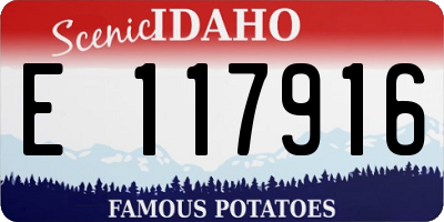 ID license plate E117916