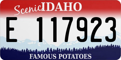 ID license plate E117923