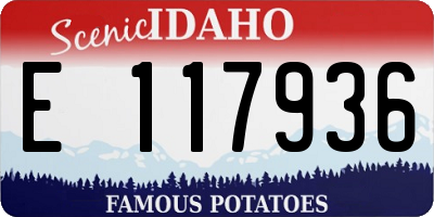 ID license plate E117936