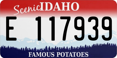 ID license plate E117939