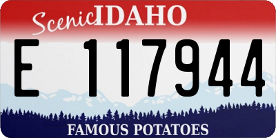 ID license plate E117944
