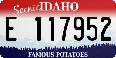 ID license plate E117952