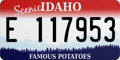 ID license plate E117953