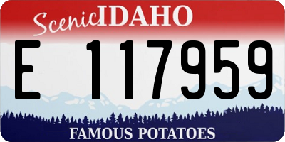 ID license plate E117959