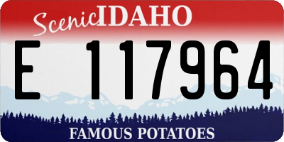 ID license plate E117964