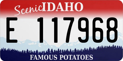 ID license plate E117968