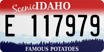 ID license plate E117979