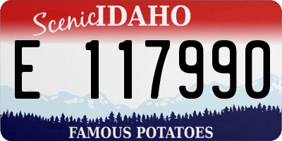 ID license plate E117990