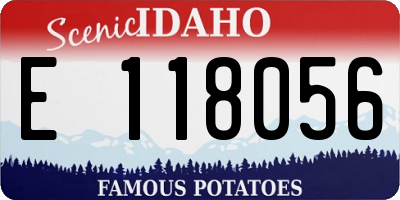 ID license plate E118056