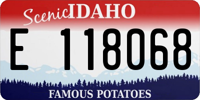 ID license plate E118068