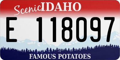 ID license plate E118097
