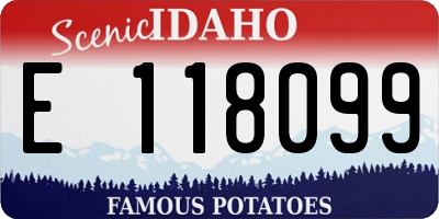 ID license plate E118099