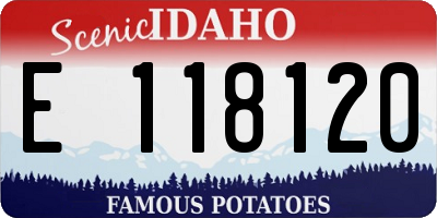 ID license plate E118120
