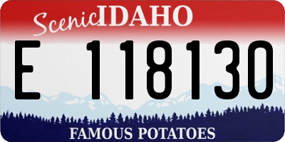 ID license plate E118130