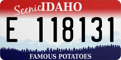 ID license plate E118131