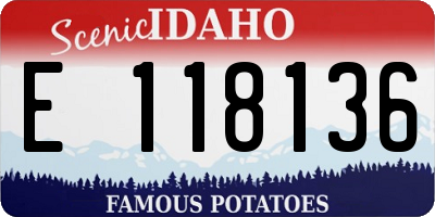 ID license plate E118136