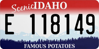 ID license plate E118149