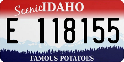 ID license plate E118155
