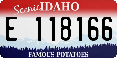 ID license plate E118166