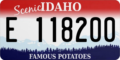 ID license plate E118200