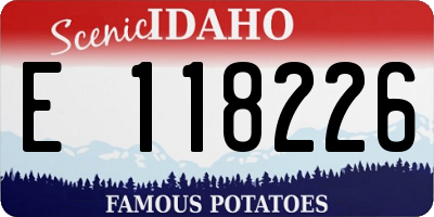 ID license plate E118226