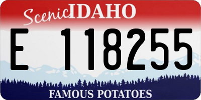 ID license plate E118255