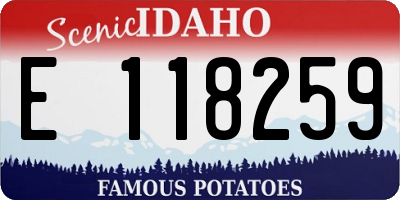 ID license plate E118259