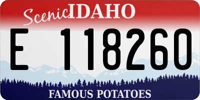 ID license plate E118260