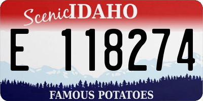 ID license plate E118274