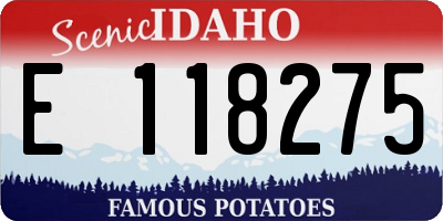 ID license plate E118275