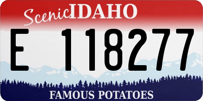 ID license plate E118277