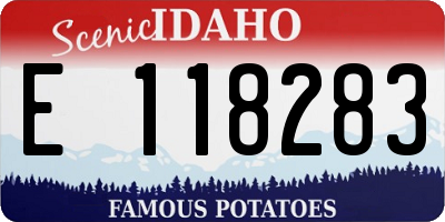 ID license plate E118283