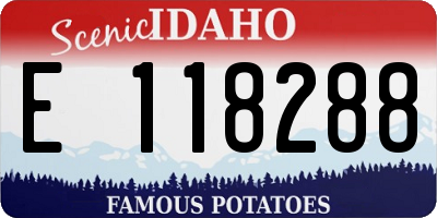 ID license plate E118288