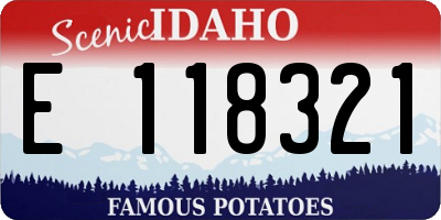 ID license plate E118321