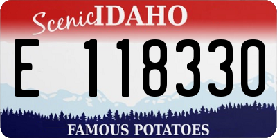 ID license plate E118330