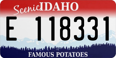 ID license plate E118331